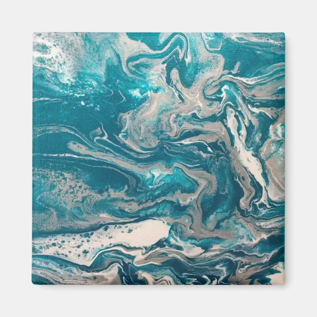 Turquoise Abstract Magnet (Front)