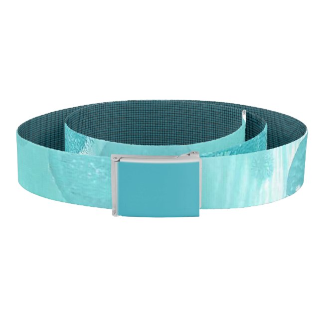 Turquoise Abstract or Weave Reversible Belts (Coil)