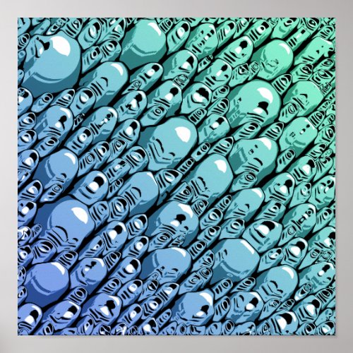 Turquoise Abstract Poster