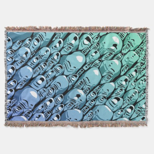 Turquoise Abstract Throw Blanket