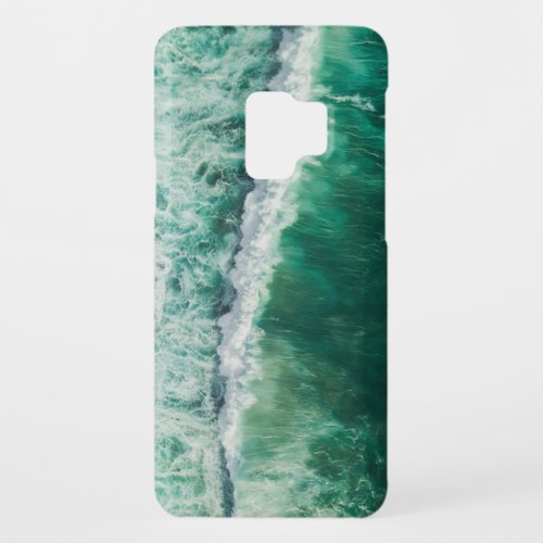 Turquoise Aerial Wave Drone Shot Case_Mate Samsung Galaxy S9 Case