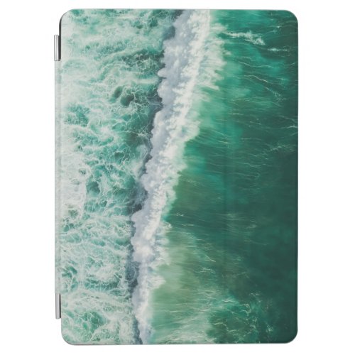 Turquoise Aerial Wave Drone Shot iPad Air Cover