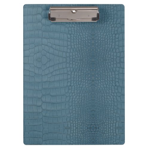 Turquoise Alligator Leather Print Clipboard