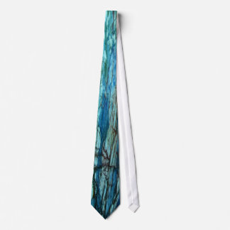 Turquoise and Auqua Marine abstract design tie
