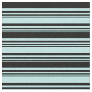 Turquoise and Black Colored Striped Pattern Fabric