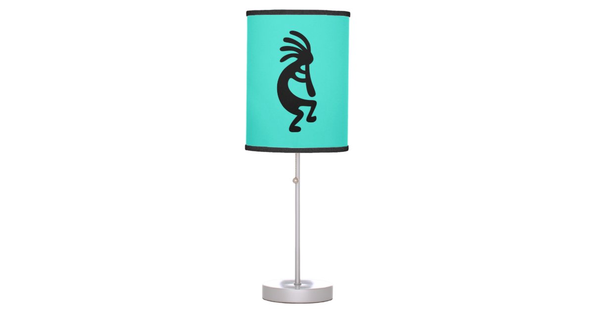 Turquoise And Black Kokopelli Table Lamp Zazzle Com Black Kokopelli Table Lamp, Kokopelli Floor Lamp