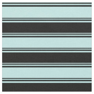 Turquoise and Black Striped/Lined Pattern Fabric