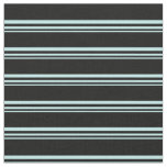 Turquoise and Black Striped Pattern Fabric