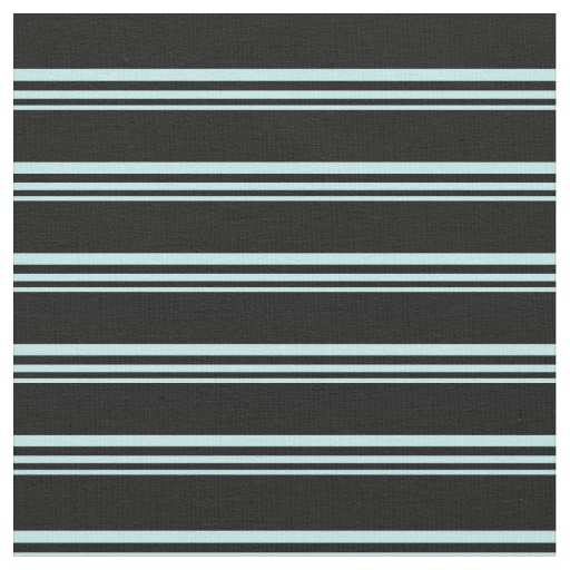 Turquoise and Black Striped Pattern Fabric