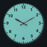 Turquoise and Black Teal Wall Clock<br><div class="desc">Turquoise and Black Teal Wall Clock</div>