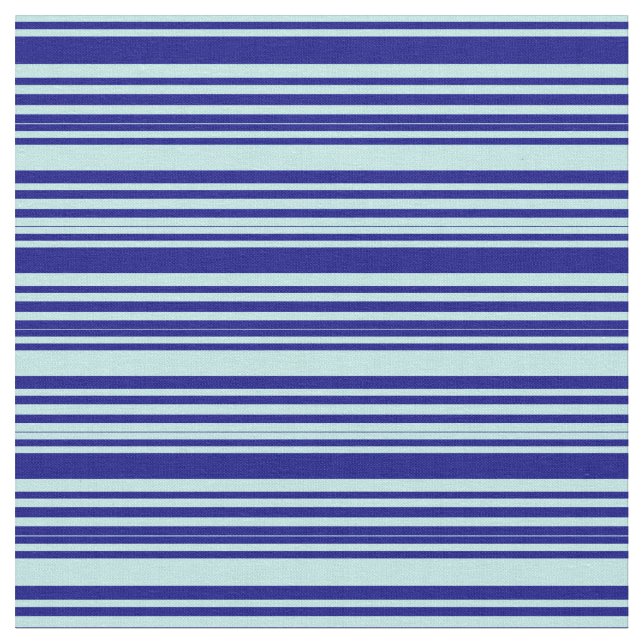 Turquoise and Blue Lined/Striped Pattern Fabric (Close Up)