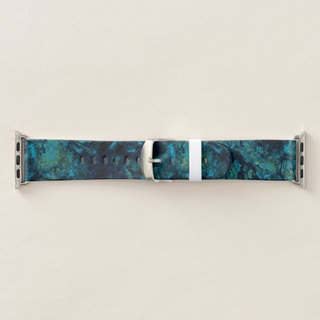 Turquoise and Blue Marble Abstract Apple Watch Band (Band)