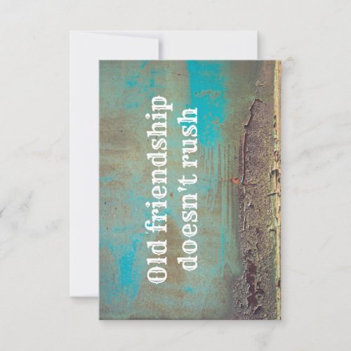 Turquoise and brown abstract thank you card