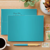 Turquoise and Brown Envelope for 5"x7" Sizes (Desk)