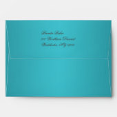 Turquoise and Brown Envelope for 5"x7" Sizes (Back (Top Flap))