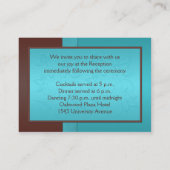 Turquoise and Brown Floral Enclosure Card (Back)