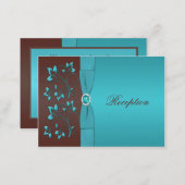 Turquoise and Brown Floral Enclosure Card (Front/Back)