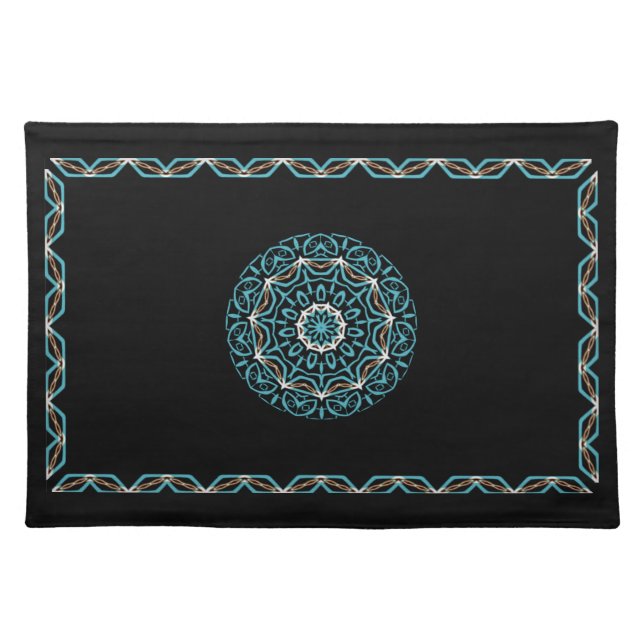 turquoise and brown placemat (Front)