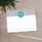 Turquoise and Charcoal Chevrons Custom Monogram
