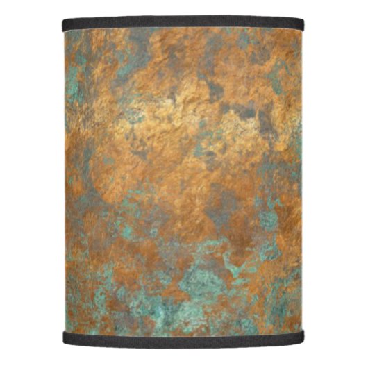 Turquoise And Copper Lamp Shade (Front)