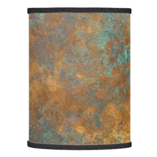 Turquoise And Copper Lamp Shade (Left)