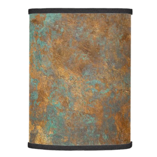 Turquoise And Copper Lamp Shade (Right)