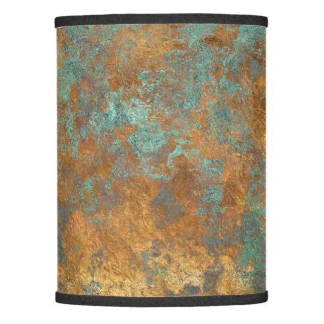 Turquoise And Copper Lamp Shade (Front)