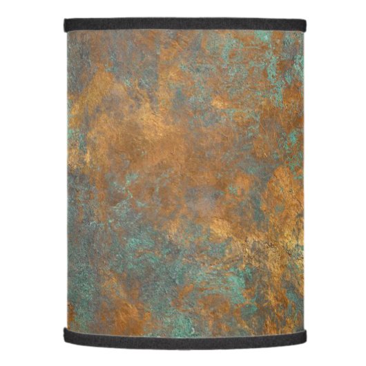 Turquoise And Copper Lamp Shade (Left)