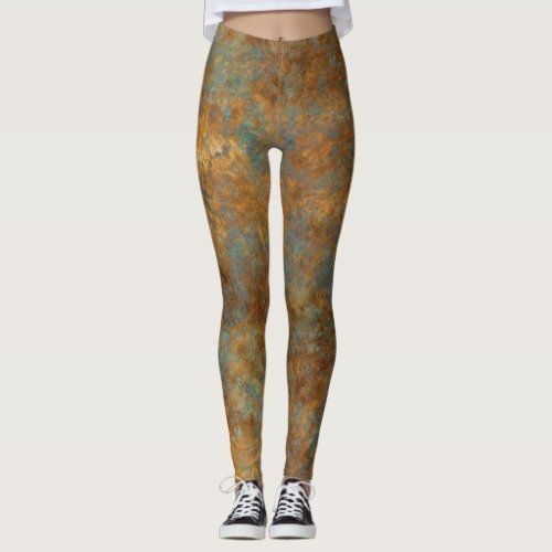 Turquoise And Copper Leggings