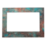 Turquoise And Copper Patina Magnetic Frame at Zazzle
