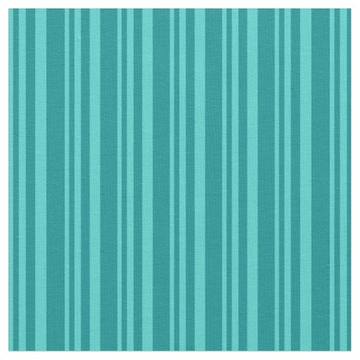 Turquoise and Dark Cyan Stripes Fabric