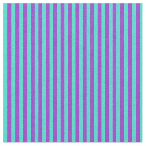 Turquoise and Dark Orchid Lined Pattern Fabric