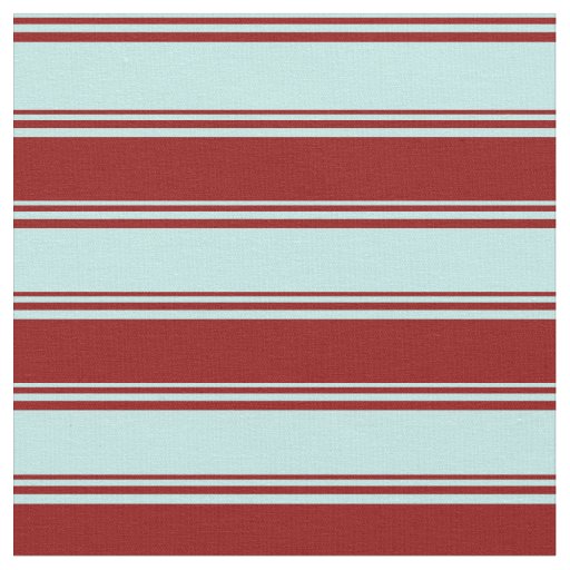 Turquoise and Dark Red Lines Fabric