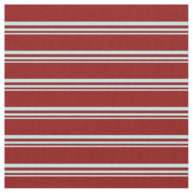 Turquoise and Dark Red Stripes/Lines Pattern Fabric (Close Up)