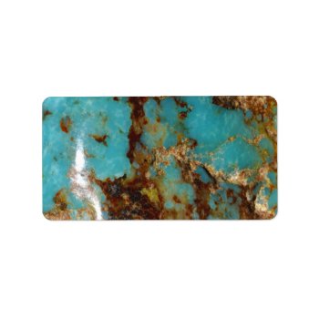 Turquoise And Gold Label by parisjetaimee at Zazzle