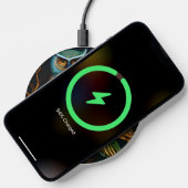 Turquoise and Gold Owl Wireless Charger (Phone)