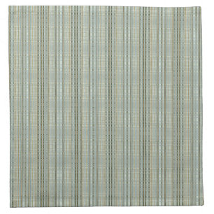Turquoise and Gold Striped Pattern Cloth Napkin