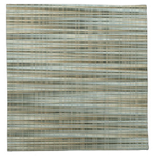 Turquoise and Gold Striped Pattern Cloth Napkin