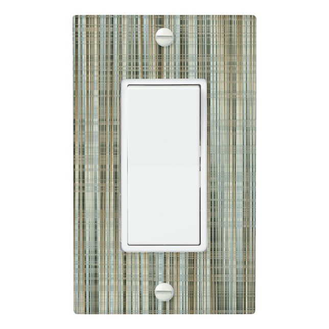 Turquoise and Gold Striped Pattern Throw Pillow Be Light Switch Cover (In Situ)