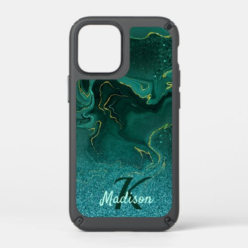 Turquoise and golden sensual design speck iPhone 12 mini case