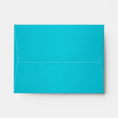 Turquoise and Gray Floral Envelope for RSVP Card (Back (Top Flap))