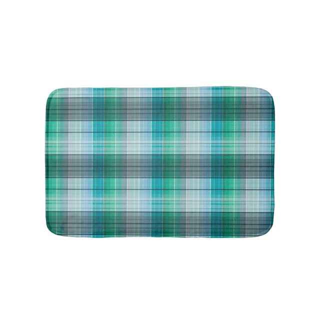 Turquoise and gray in a cage . bath mat (Front)