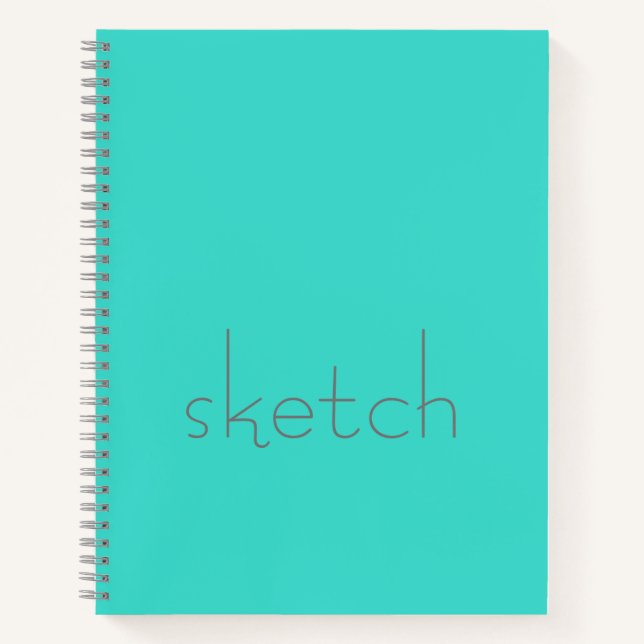 Turquoise and Gray Sketch Book (Front)