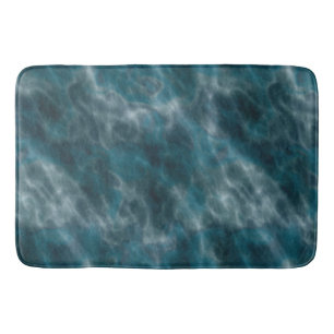 Turquoise and gray water bath mat