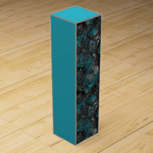 Turquoise and Gray   Wine Box