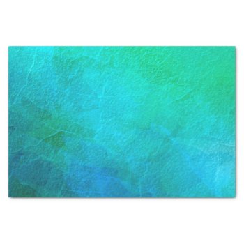 Turquoise And Green Abstract Art Tissue Paper by MHDesignStudio at Zazzle