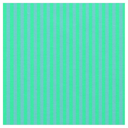 Turquoise and Green Stripes Fabric