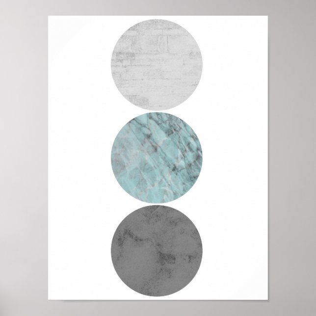 Turquoise and grey circles entries poster (Front)