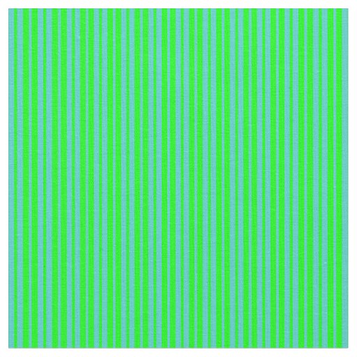 Turquoise and Lime Colored Pattern Fabric