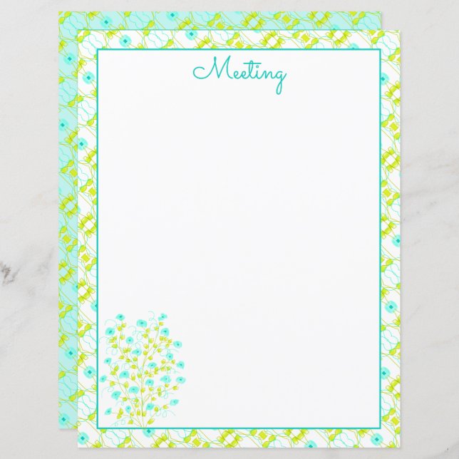 Turquoise And Lime Green (Front/Back)